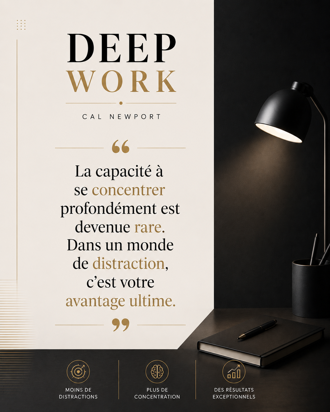 Citation tirée du livre Deep work
