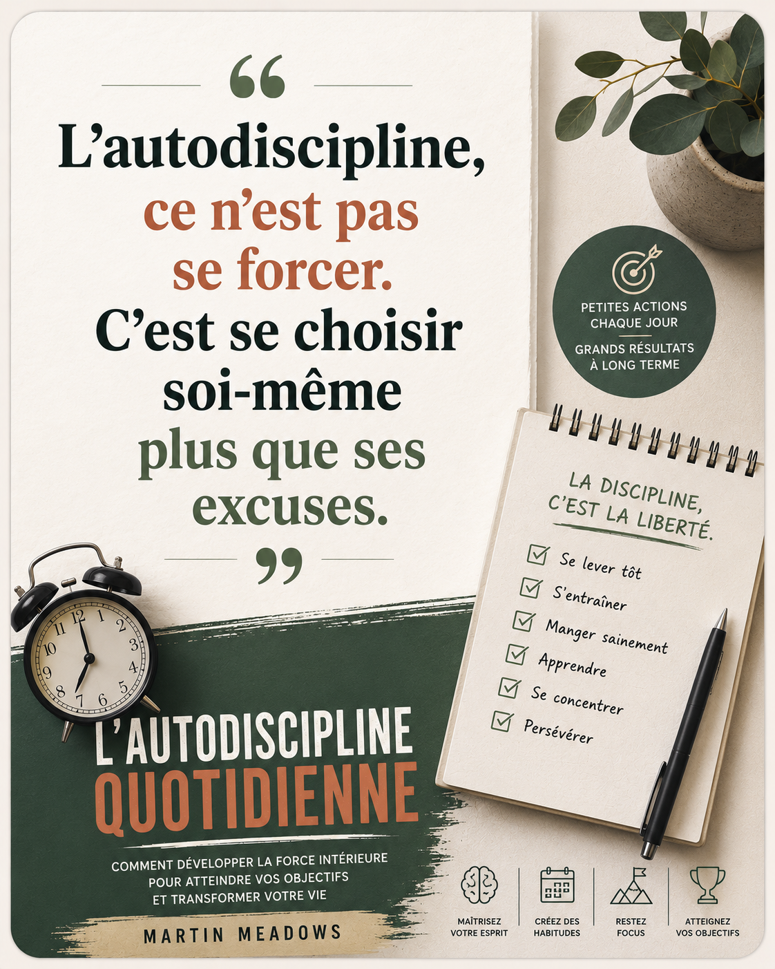 Citation tirée du livre L'autodiscipline quotidienne
