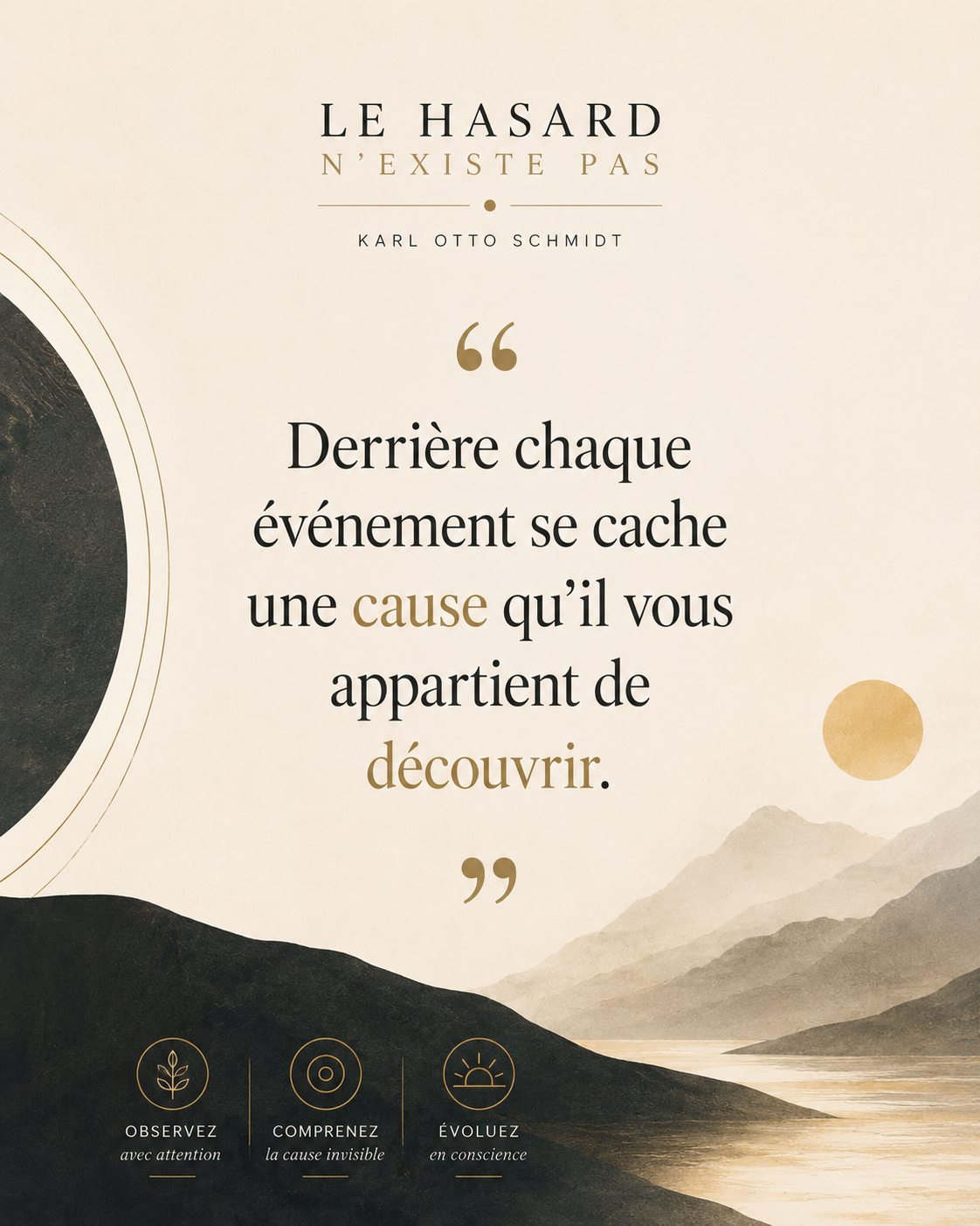 Citation tirée du livre Le hasard n'existe pas