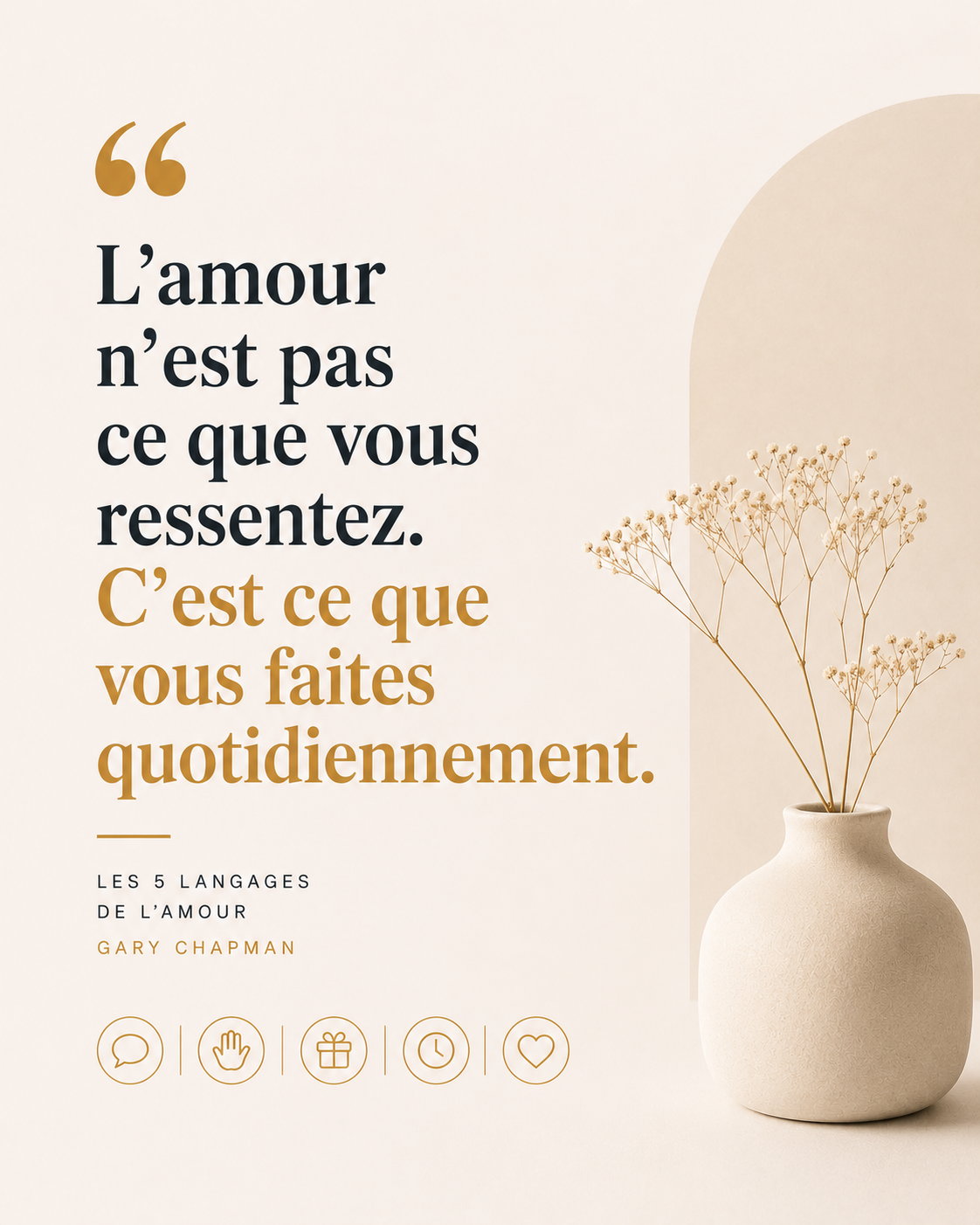 Citation tirée du livre Les 5 langages de l'amour