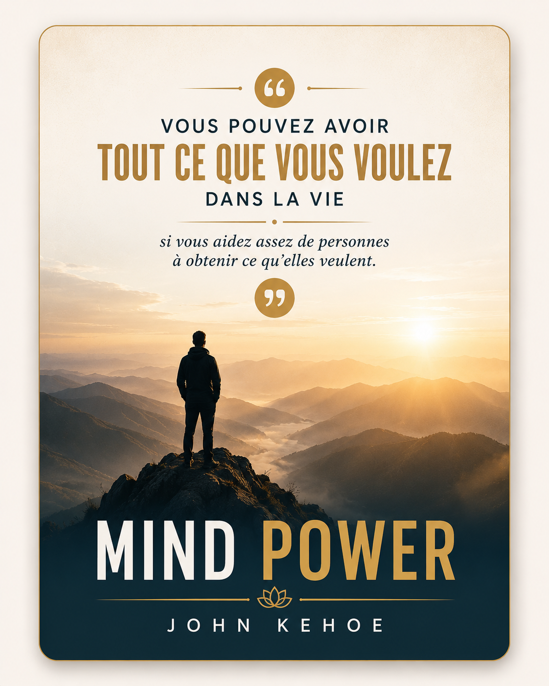 Citation tirée du livre Mind power