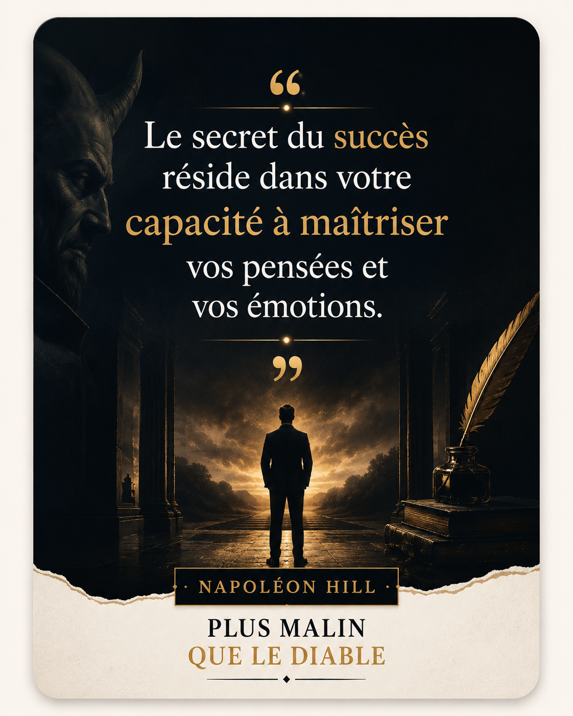 Citation tirée du livre Plus malin que le diable